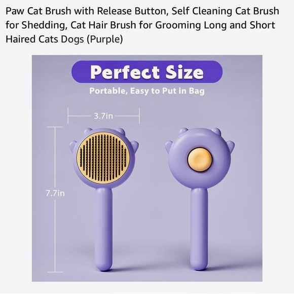 NIB~Self Cleaning Cat/Dog Pet Brush w/Nail Clippers & File Kit - Picture 10 of 15